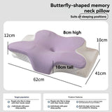 Butterfly 4D Memory Cotton Pillow Ice-Silk Fabric Cooling Pillow Cervical Spine - Blue - Size Large V1106-115-79531-BLU-LARGEHORNMODEL