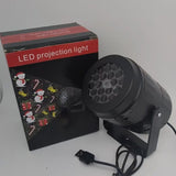 White Rotating Snowflake Blizzard Projection Light, LED Christmas Projector for Home, Holiday V1189-LC-SD-00049