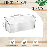 2 Packs Adhesive Cabinet Door Organizer, Clear Plastic Lid Organizer for Food Storage Container Lid, V1192-AZ-W-17327