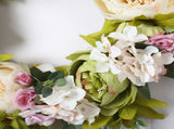 Artificial Peony Wreath Rattan Silk Cloth Simulation Decorative Front Door Wreath for Indoor Outdoor V1294-YM0523-220225XU01-3