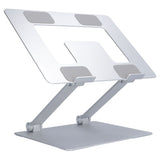 Laptop Stand Collapsible Aluminium Alloy Computer Riser Stand Silver Notebook Support Cooling Holder V1294-YM0714-3113210243211