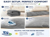 CARLA HOME Baby Play Mat 150x200cm, Thick Foam Crawling Mat, Infants, Grey V178-36548