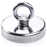 Salvage 250KG Recovery Magnet Hook Countersunk Hole Eyebolt Treasure Hunting Fishing V324-MAG-D80