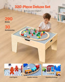 Multi-Purpose Activity Play Table 290 Building Bricks & 30 PCS Accessories V952-CGKHCZ305216IRWXQ001V0