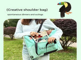 Pink 2-in-1 Oxford Picnic Blanket and Shoulder Bag - Foldable Outdoor Mat with Storage V888-ELOSUNG56192-5