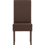 Mesi Dining Chair x2 - Cocoa Legs Mocha Colour Vinyl Upholstery V656-241346