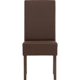 Mesi Dining Chair x2 - Cocoa Legs Mocha Colour Vinyl Upholstery V656-241346