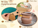 3 Pieces Pottery Clays Set Includes Wooden Paddles Sculpture Pad Bevel Cutter for Angle Cutting V1259-DP01-A-1209