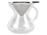 400ml Glass Coffee Pot Kettle Heat Resistant Pour Over Coffee Maker with Stainless Steel Filter for V1294-YM0714-3118210299211