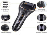 Electric Callus Remover For Feet, Rechargeable Pedicure Kit With 3 Roller Heads, 2 Speeds LED V1237-ZY-807-094