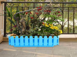 Plastic Rectangular Planter Box 2Pcs for Indoor Outdoor Flower Pot with Drainage Holes V1369-AZ3-W-20898