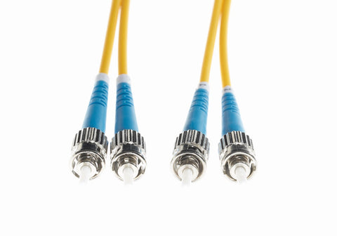 10m ST-ST OS1 / OS2 Singlemode Fibre Optic Cable | Yellow FL.OS2STST10