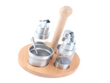 Cruet Condiment Spice Pepper Jar Box Seasoning Storage Container Pot Rack Set Kitchen Cooking V1294-YM0901-3118200170212