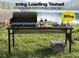 Gardeon BBQ Camp Table, 90*60*66 Portable Foldable Lightweight Grill Outdoor Metal Table 3.9kg XFEL-TABLE-MESH-90-BK