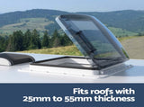 Weisshorn Caravan Roof Vent Air Exhaust Hatch RV Motorhome Camper White CV-VENT-46X46X17-NET-GY