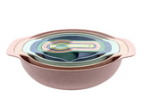 Light Pink 8-Piece Baking Tool Set - Measuring Cups, Spoons, Rainbow Mixing Bowls, Vegetable Washing V888-ELOSUNG17500