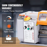 Metal Lathe Machine, 200 mm x 350 mm, Precision Benchtop Power Metal Lathe, 50-2500 RPM Continuously V952-TSJSCCYSDJ200ZM3GV3