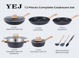 YEJ 12-Piece Non-Stick Complete Cookware Set Pots, Pans & Utensils V888-ELOSUNG11063