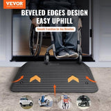 Upgraded Rubber Threshold Ramp, 8.9 cm Rise Door Ramp with 1 Channel, Natural Rubber Car Ramp with V952-XBLYPDGB1355X9T5NV0