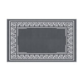 Gardeon Outdoor Rugs 152x244cm Large Carpet Reversible Area Mat PP Dual-Sided Patio Rug Greek Key OR-5X8FT-FRAME-GY