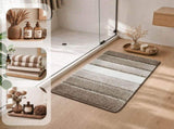 Bathroom Rugs,Ultra Soft Absorbent Bath Mat,Beige Non-Slip TPR Backing Stays in Place, Machine V1107-113-35468-BRN4