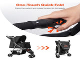 Pet Stroller, 16KG Weight Capacity, Foldable Dog Stroller Cart, 3 Wheels Cats Strollers with Mesh V952-CWTCCGK3QSHD7TWPWV0