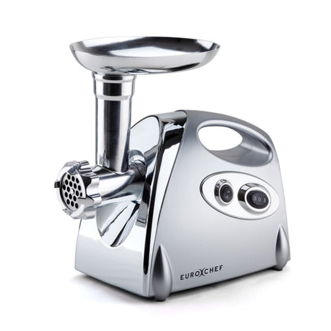 EUROCHEF Electric Meat Grinder, Stainless Steel Mincer Sausage Filler Kibbe Maker, Silver V219-COKGRNEUCA5SV