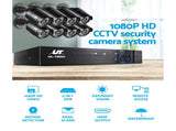 UL-TECH 1080P Security Camera System 8CH DVR with 8 CCTV Bullet Cameras CCTV-8C-8B-BK