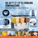 VEVOR Commercial Beverage Dispenser 18L x 3 Tanks Cold Juice Ice Drink Dispenser V952-SYYLJJBSJXS1XCB5NV3