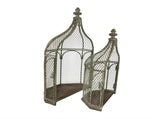 Set 2 Nested Wall Hanging Plant Cages 46cm. 36cm V637-13326CGE