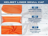 Helmet Liner Skull Cap for Men, Sweat Wicking Hats Stretchy Under Helmets Caps Orange V1259-DP01-A-5278