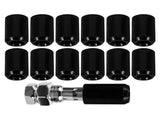 SWETRACE 16X Lug Nuts Black Aluminium Alloy Car Wheel Nut Covers Daily Use V1189-LWWAL-20260327-03805