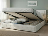 Artiss Bed Frame King Size Gas Lift White TIYO BFRAME-F-TIYO-K-WH-ABC