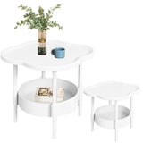 Clearance 2 Tier Side Table, End Table Side Table Waterproof Small Sofa Coffee, Side Tables Bedroom V1370-AZ4-24392