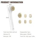 Generic Electric Body Brush Set for Showering,Exfoliating Bath Brush Long Handle for Shower Lotion V1192-AZ-W-2508