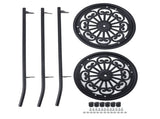 50cm Double Layer Plant Stand Iron Multifunctional Flower Rack Flower Shelf for Balcony Entryway V1294-YM0901-3111240020112