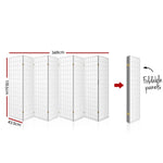 Artiss 8 Panel Room Divider Screen 348x179cm White RD-4019-8P-WH-AB