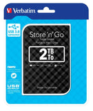 Verbatim 2TB 2.5' USB 3.0 Black Store'n'Go HDD Grid Design, Ultra Portable, High Speed & Capacity. V1202-V2-HXV-2TBG4BLACK