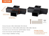 Pergola Bracket Kit 4''x4'', 2pcs 4-Way Heavy Duty Corner Bracket Woodworks DIY V952-LPJJST2PCS4XSCD6IV0
