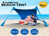 Wallaroo Beach Tent Canopy Sunshade 2m x 2m - Blue BCH-TNT-2X2-BU