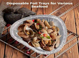 250PCS Disposable Aluminum Foil Trays, Mini Heart-shaped Food Pans for Seafood, Grillable Tinfoil V1192-AZ-W-18311