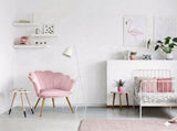 Artiss Armchair Velvet Dining Nursing Lounge Chair Metal Legs Pink UPHO-5002-VEL-PK
