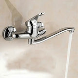 Wall-mounted faucet , Brass material, 5 cm Spout Reach, 15 cm Connection Spacing, cold V1189-LC-LY-00010