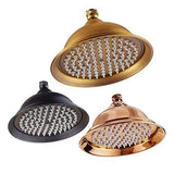 8 Inch Round Alloy Rain Shower Head High Pressure Rainfall Showerhead for Bathroom, Universal Fit, V1107-113-24718-SLR-8IN