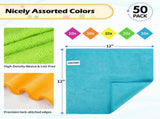 Microfiber Cleaning Cloth, 50 Pack Cleaning Rags& Microfiber Cleaning Cloth Bulk, 100 Pack Shop V1258-DP02-C-1003