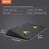 Upgraded Rubber Threshold Ramp, 8.9 cm Rise Door Ramp with 1 Channel, Natural Rubber Car Ramp with V952-XBLYPDGB1355X9T5NV0