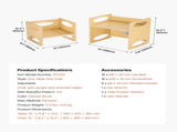 Montessori Weaning Table and Chair Set, Wooden Toddler Table and Chair Set for Aged 1-5, Adjustable V952-ETDNZY1513216DOMUV0