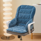 Dark Blue Premium Quilted Plush Integrated Seat Cushion & Backrest Thickened Lumbar Support Pad V888-ELOSUNG52076