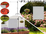 Large flag pole holder for outside house, House Flag Pole 1 Pack 63 Inch for 12 x 18 Flags with V1192-AZ-W-33894