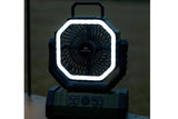 Portable Camping Fan with Light Large Capacity Outdoor Rechargeable Tent Fan - Army Green V1308-DSZKI-16-2